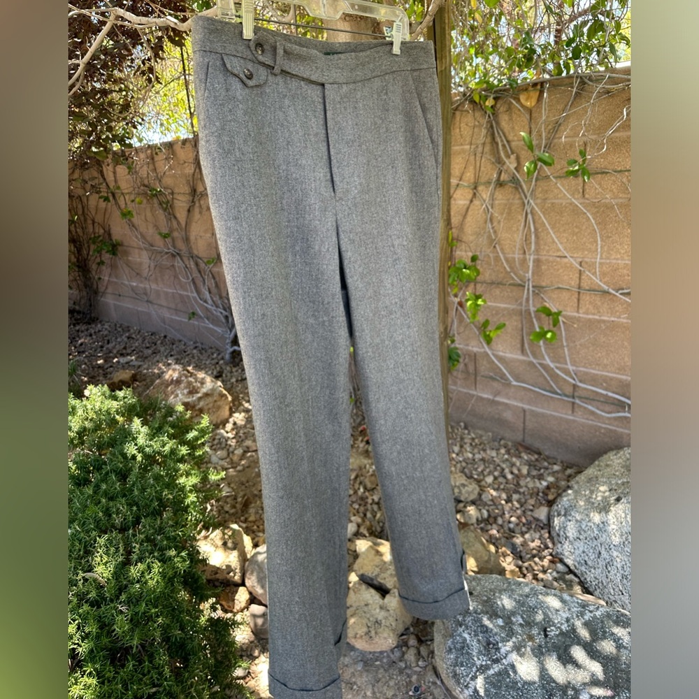 Lauren Ralph Lauren 100% lambs wool pants size 14. Cuffed